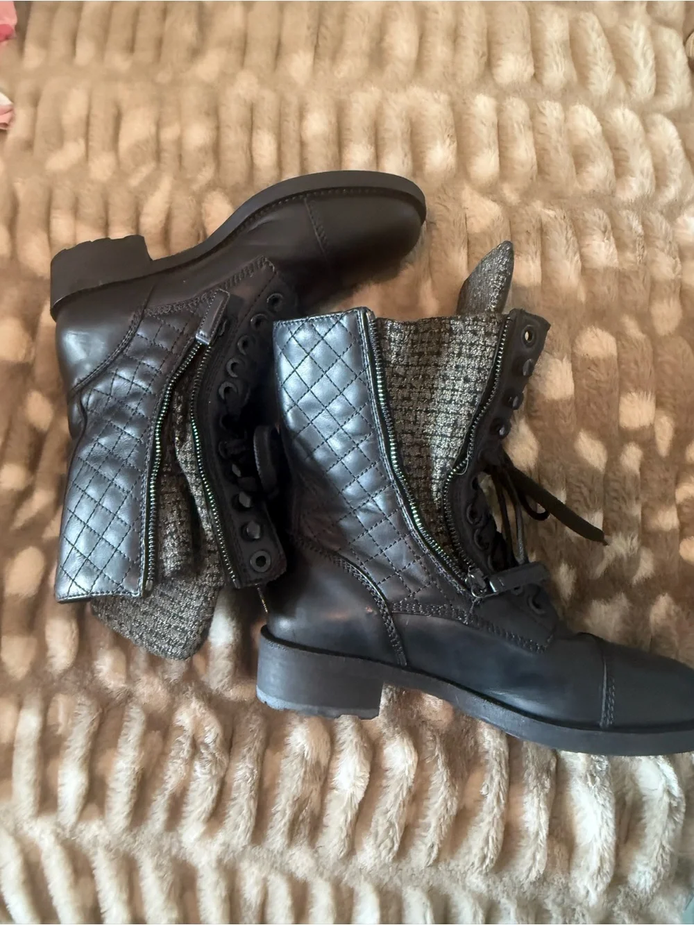 CHANEL combat boots